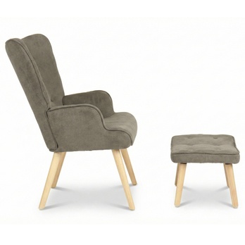 Kreslo s podnožkou KADRI béžová 2