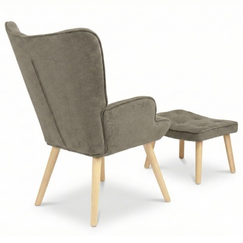 Kreslo s podnožkou KADRI béžová 3