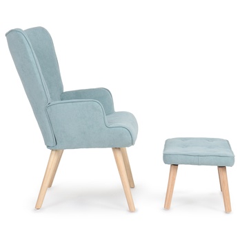 Kreslo s podnožkou KADRI svetlomodrá 2