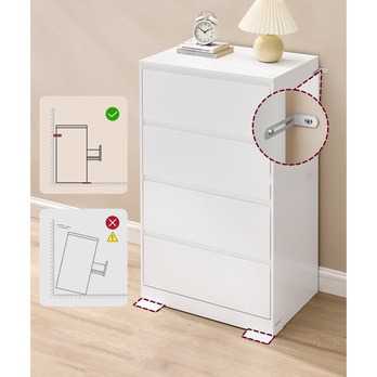 Komoda KAILYN biela, 4 zásuvky 3