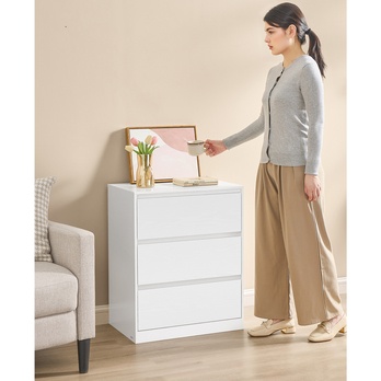 Komoda KAILYN biela, 3 zásuvky 3