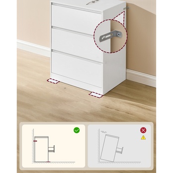 Komoda KAILYN biela, 3 zásuvky 4