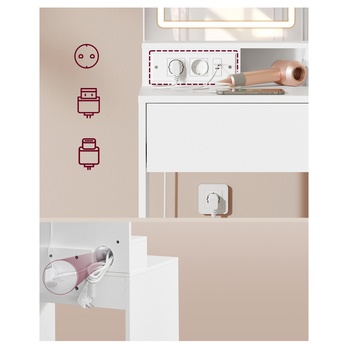 Toaletný stolík KAILYN biela 4