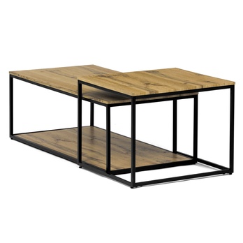 Konferenčný stolík KAIN divoký dub/čierna 1