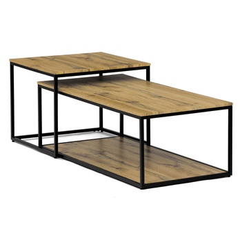 Konferenčný stolík KAIN divoký dub/čierna 2