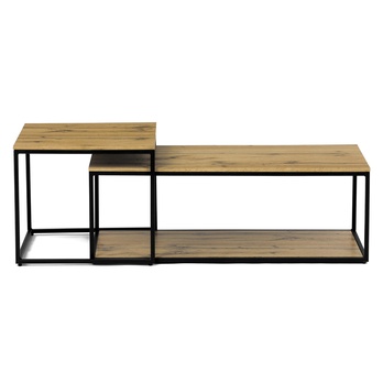 Konferenčný stolík KAIN divoký dub/čierna 3