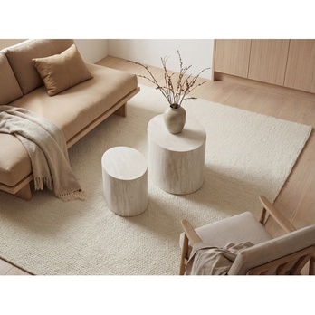 Súprava prístavných stolíkov KAIRO travertín, 2 ks 2