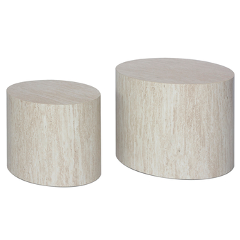 Súprava prístavných stolíkov KAIRO travertín, 2 ks 3