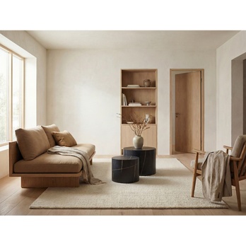 Súprava prístavných stolíkov KAIRO čierny mramor, 2 ks 1