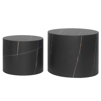 Súprava prístavných stolíkov KAIRO čierny mramor, 2 ks 3