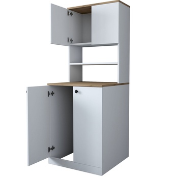 Skrinka nad práčku KALA 2 biela/orech 3