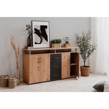Komoda KALANI dub artisan/antracitová 6