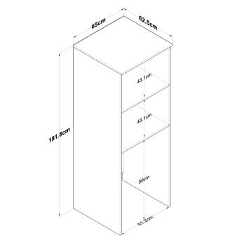 Skrinka nad práčku KALAS biela 12