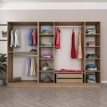 Šatníková skriňa KALE 2 OPEN orech 3