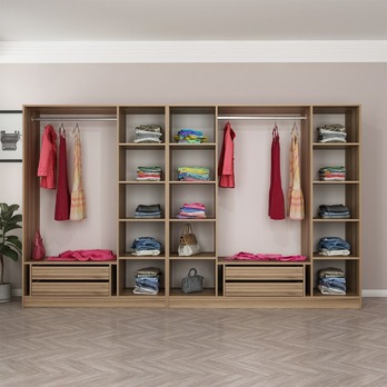 Šatníková skriňa KALE 27 orech/dymové sklo 2