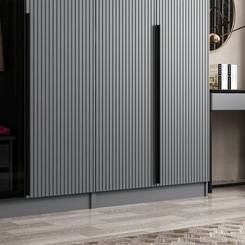 Šatníková skriňa KALE 29 antracitová/dymové sklo 5