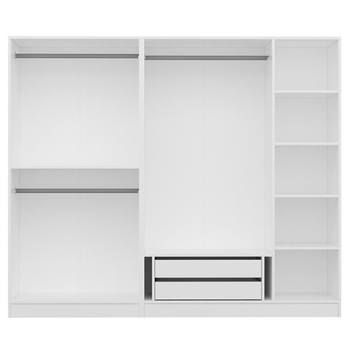 Šatníková skriňa KALE OPEN biela 2