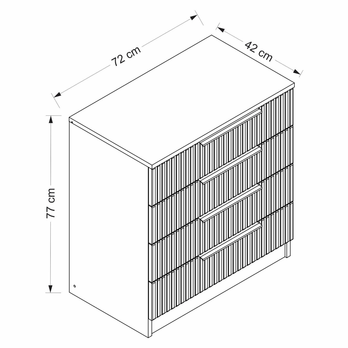 Komoda  KALE PLUS antracitová 4