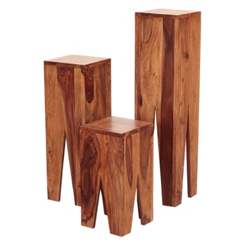 Odkladacie stolíky KALIM 2 palisander, sada 3 ks 1