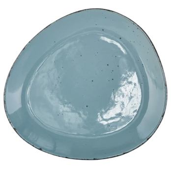 Tanier trojhranný KAMENINA tyrkysová, priemer 23 cm 2
