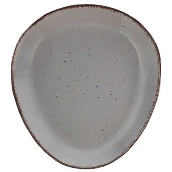 Tanier trojhranný KAMENINA tmavosivá, priemer 23 cm 2