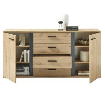 Komoda KANADA čierna/dub artisan 2