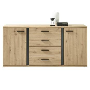 Komoda KANADA čierna/dub artisan 3