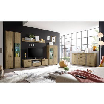 Komoda KANADA čierna/dub artisan 1