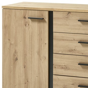 Komoda KANADA čierna/dub artisan 4