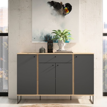 Komoda KANDOO 1 antracitová/dub evoke 5