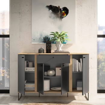 Komoda KANDOO 1 antracitová/dub evoke 6