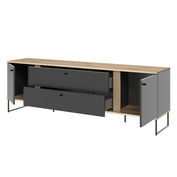 TV stolík KANDOO 1 antracitová/dub evoke 2