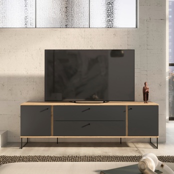 TV stolík KANDOO 1 antracitová/dub evoke 5