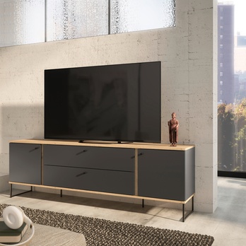 TV stolík KANDOO 1 antracitová/dub evoke 1