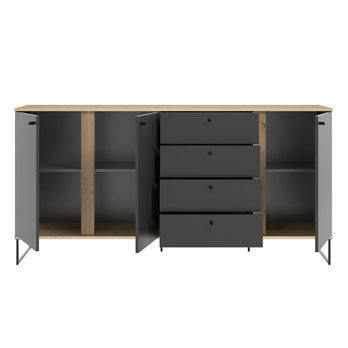 Komoda KANDOO 2 antracitová/dub evoke 4