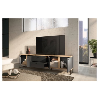 TV stolík KANDOO 2 antracitová/dub evoke 7