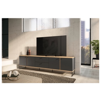 TV stolík KANDOO 2 antracitová/dub evoke 1