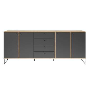 Komoda KANDOO 3 antracitová/dub evoke 3