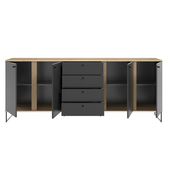 Komoda KANDOO 3 antracitová/dub evoke 4