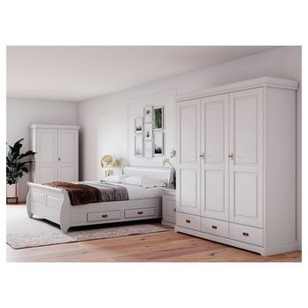 Šatníková skriňa KANIA 3D biela 1