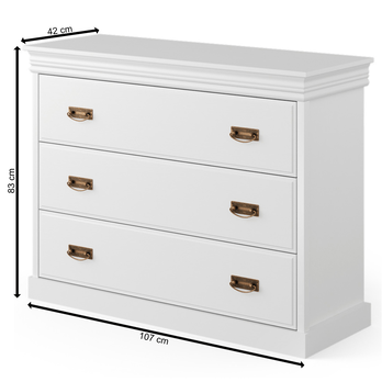 Komoda KANIA 3S biela 2