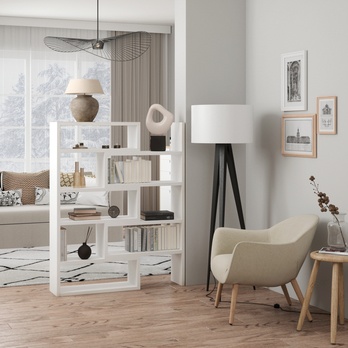 Regál KARDAL biela 1