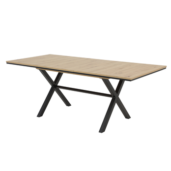 Jedálenský stôl KARELA dub artisan/černá 2