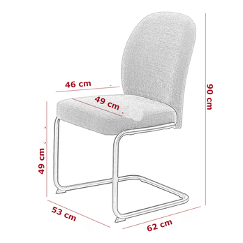 Jedálenská stolička KAREN II S sivá, sada 2 ks 6