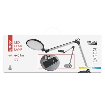 Stolná LED lampa KAREN čierna 18