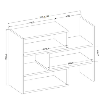 Regál KARI dub artisan 2