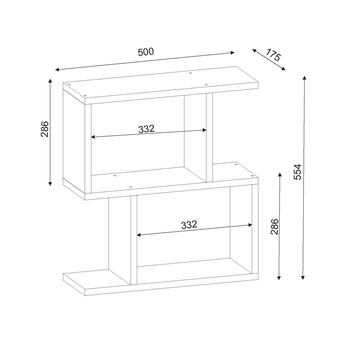 Prístavný stolík KARINUS biela 2