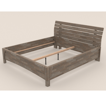 Posteľ KARLA buk/sivá, 180x200 cm 2