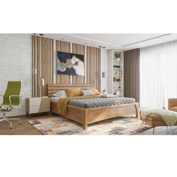 Posteľ KARLA dub/orech svetlý, 160x200 cm 1