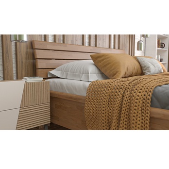 Posteľ KARLA dub/orech svetlý, 160x200 cm 4